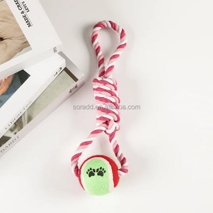 Durable Nylon Dog Interactive Dumbbell Shaped Knot Rope Combination Aggressive Dog Rope Toy Molar CHEW Toy Cotton Dog Toy Rope