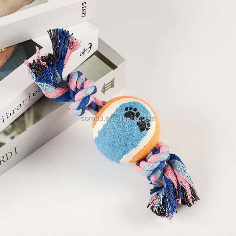 Durable Nylon Dog Interactive Dumbbell Shaped Knot Rope Combination Aggressive Dog Rope Toy Molar CHEW Toy Cotton Dog Toy Rope