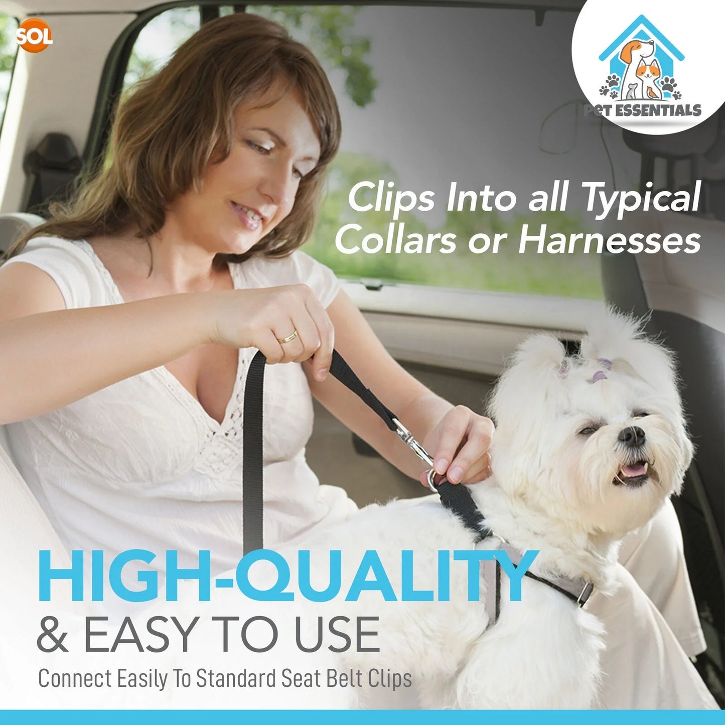 Hot Selling Retractable Safety Rope Car Safety Buckle Dog Leash Pet Safety Belt Dog Car Seat Belt