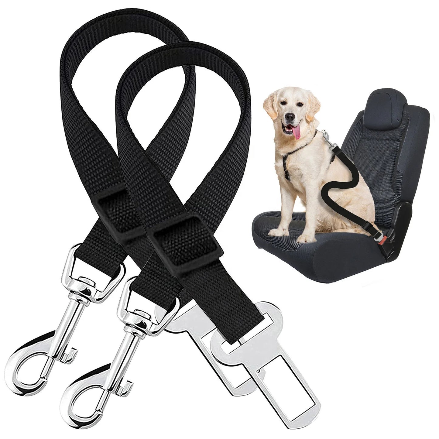 Hot Selling Retractable Safety Rope Car Safety Buckle Dog Leash Pet Safety Belt Dog Car Seat Belt