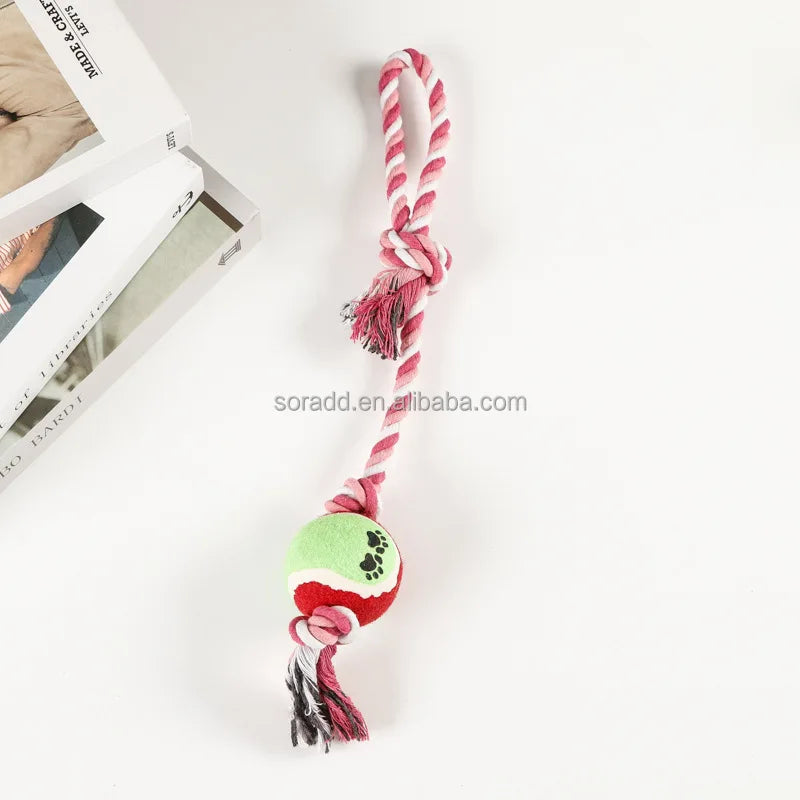 Durable Nylon Dog Interactive Dumbbell Shaped Knot Rope Combination Aggressive Dog Rope Toy Molar CHEW Toy Cotton Dog Toy Rope