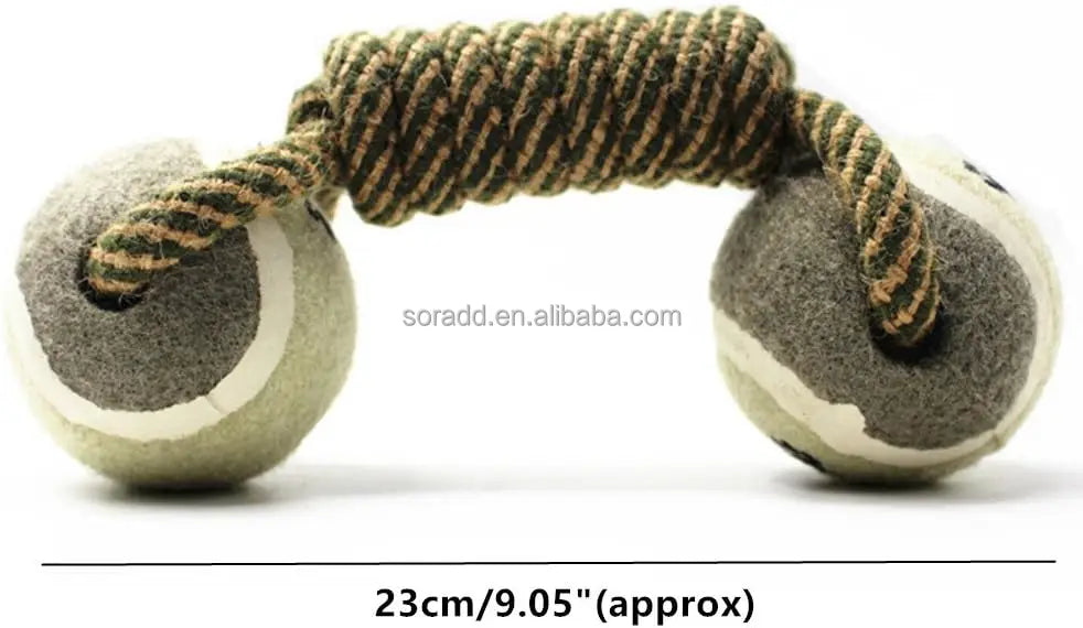 Durable Nylon Dog Interactive Dumbbell Shaped Knot Rope Combination Aggressive Dog Rope Toy Molar CHEW Toy Cotton Dog Toy Rope
