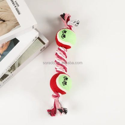 Durable Nylon Dog Interactive Dumbbell Shaped Knot Rope Combination Aggressive Dog Rope Toy Molar CHEW Toy Cotton Dog Toy Rope